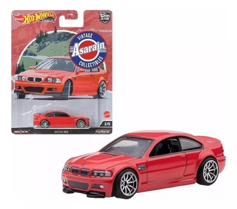 Miniatura Hotwheels Premium BMW M3 1/64 Vermelho AutoStrasse - Hot